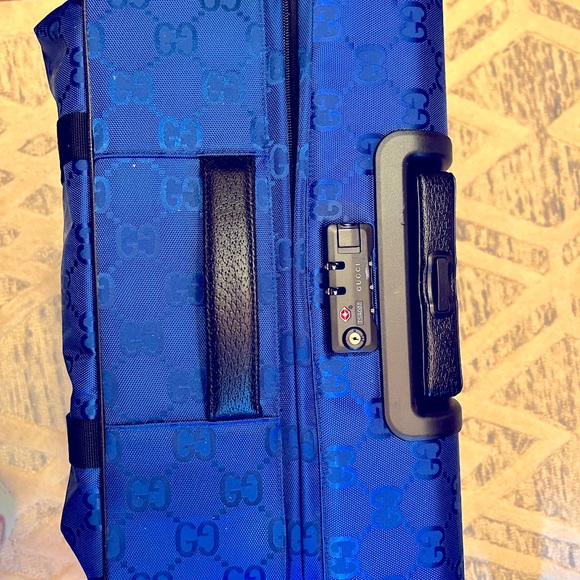 NWT Authenticity Guarantee Blue GG Gucci Off The Grid Trolley 24” Large Luggage - Picture 5 of 9